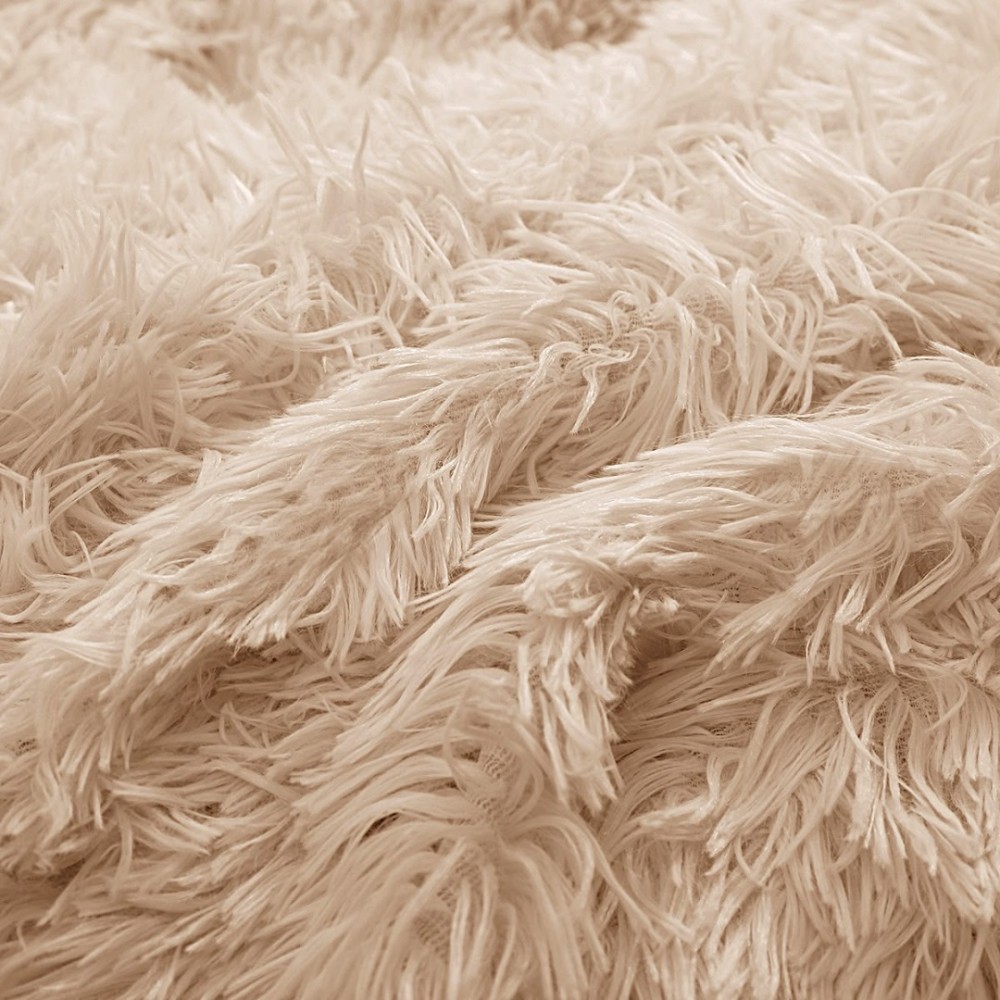 Pilota Cocolino Fluffy, 200x230cm si 2 fete de perna 50x70cm, Bej – imagine 6
