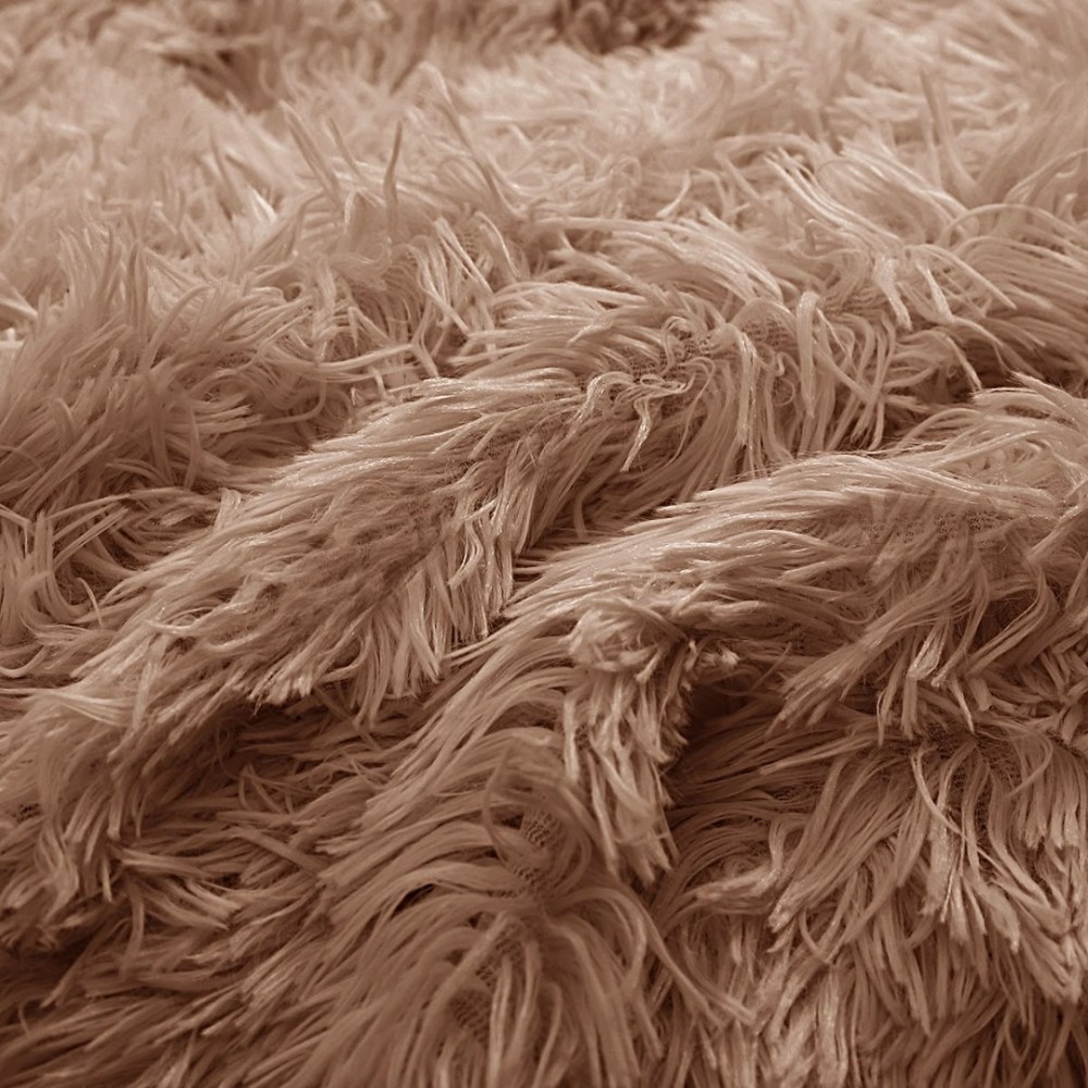 Pilota Cocolino Fluffy, 200x230cm si 2 fete de perna 50x70cm, Cappuccino — imaginea 6