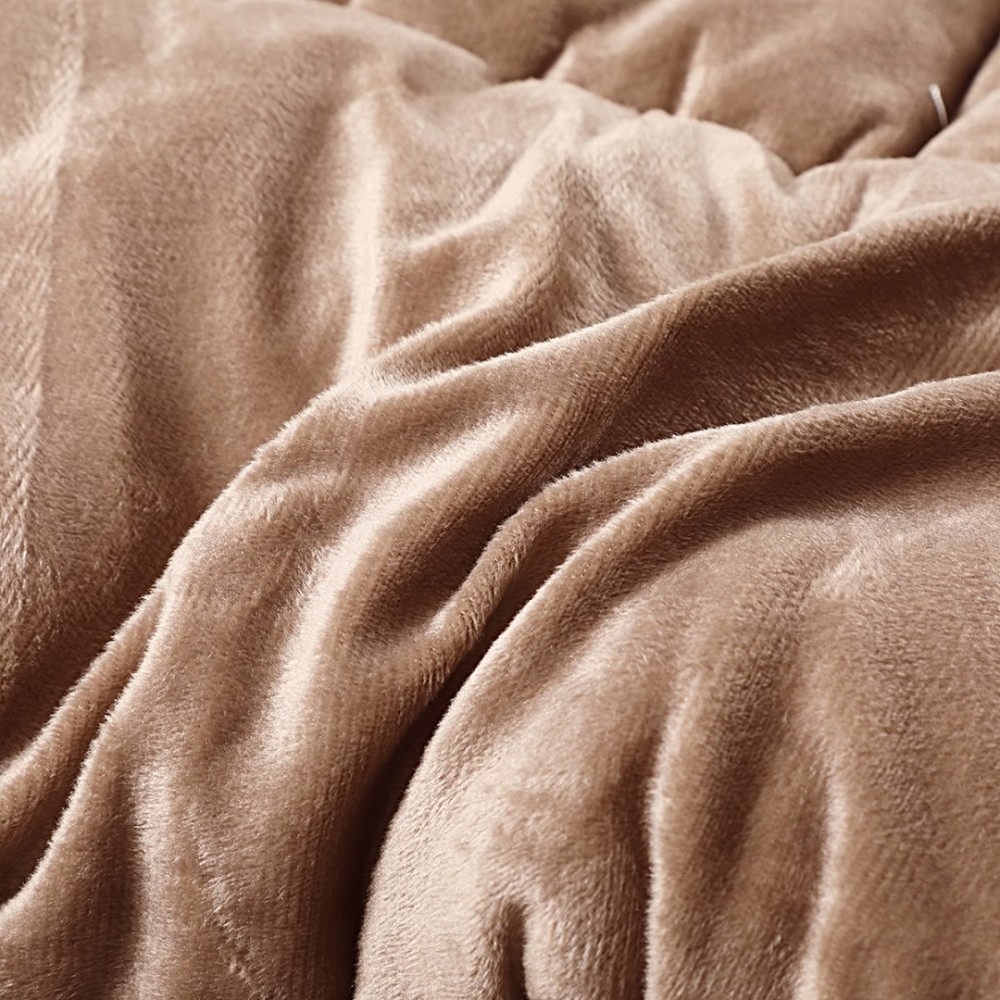 Pilota Cocolino Fluffy, 200x230cm si 2 fete de perna 50x70cm, Cappuccino — imaginea 7