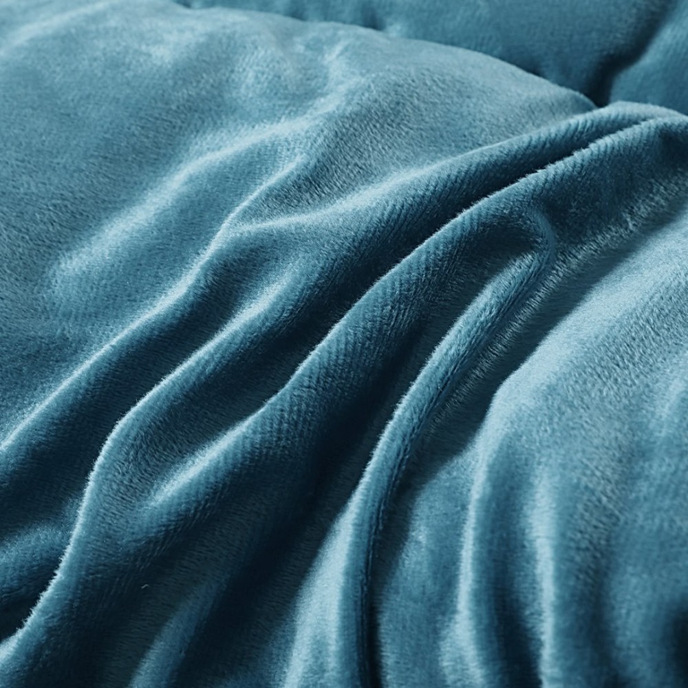 Pilota Cocolino Fluffy, 200x230cm si 2 fete de perna 50x70cm, Turquoise — imaginea 8