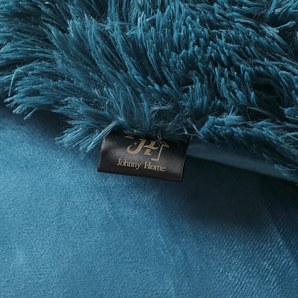 Pilota Cocolino Fluffy, 200x230cm si 2 fete de perna 50x70cm, Turquoise — imaginea 9
