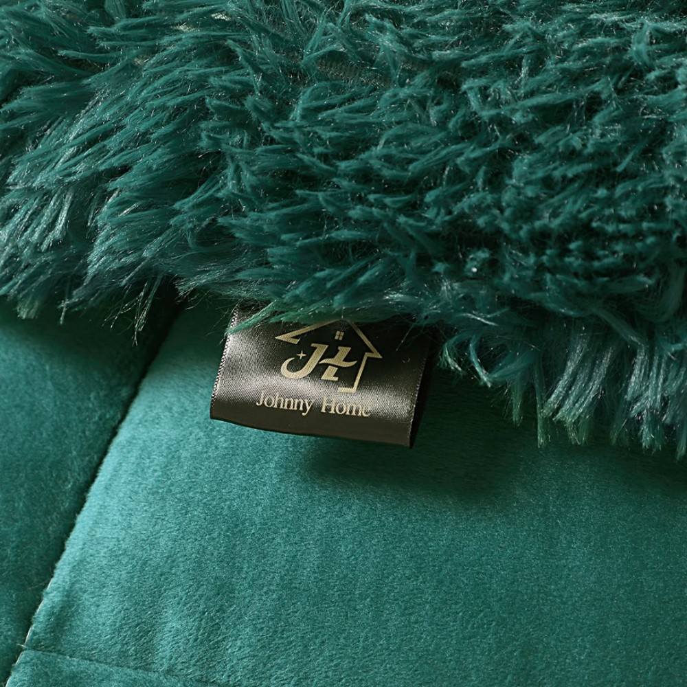 Pilota Cocolino Fluffy, 200x230cm si 2 fete de perna 50x70cm, Verde — imaginea 9