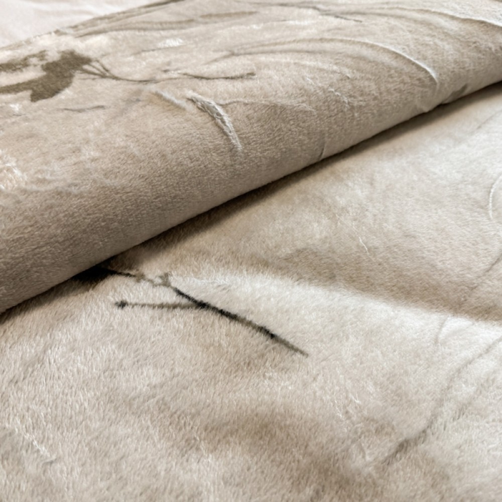Patura pufoasa cocolino 200x230cm, 240g/mp, Gri, Maci — imaginea 5