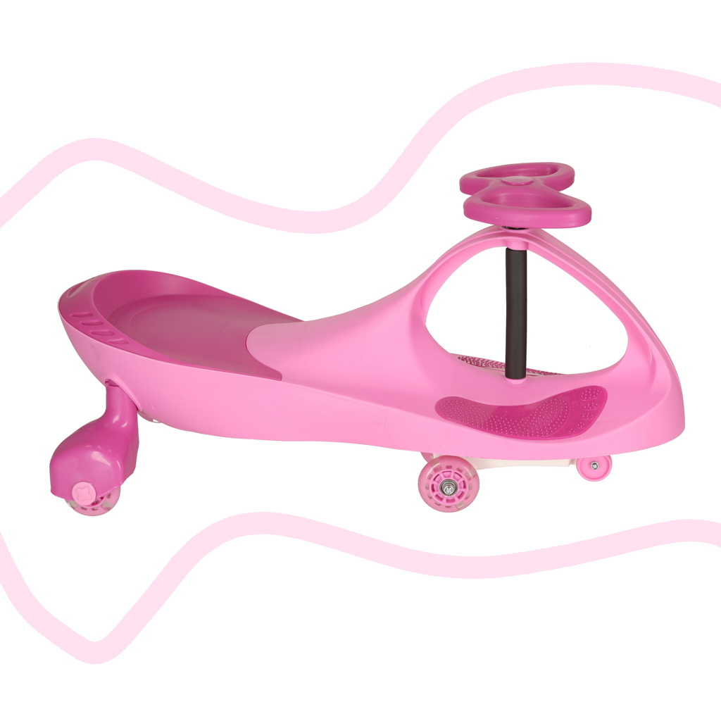 Gravity ride-on, cu roti, led, redare muzica, 74 cm, roz/negru, greutate maxima suportata 100 kg - view 3