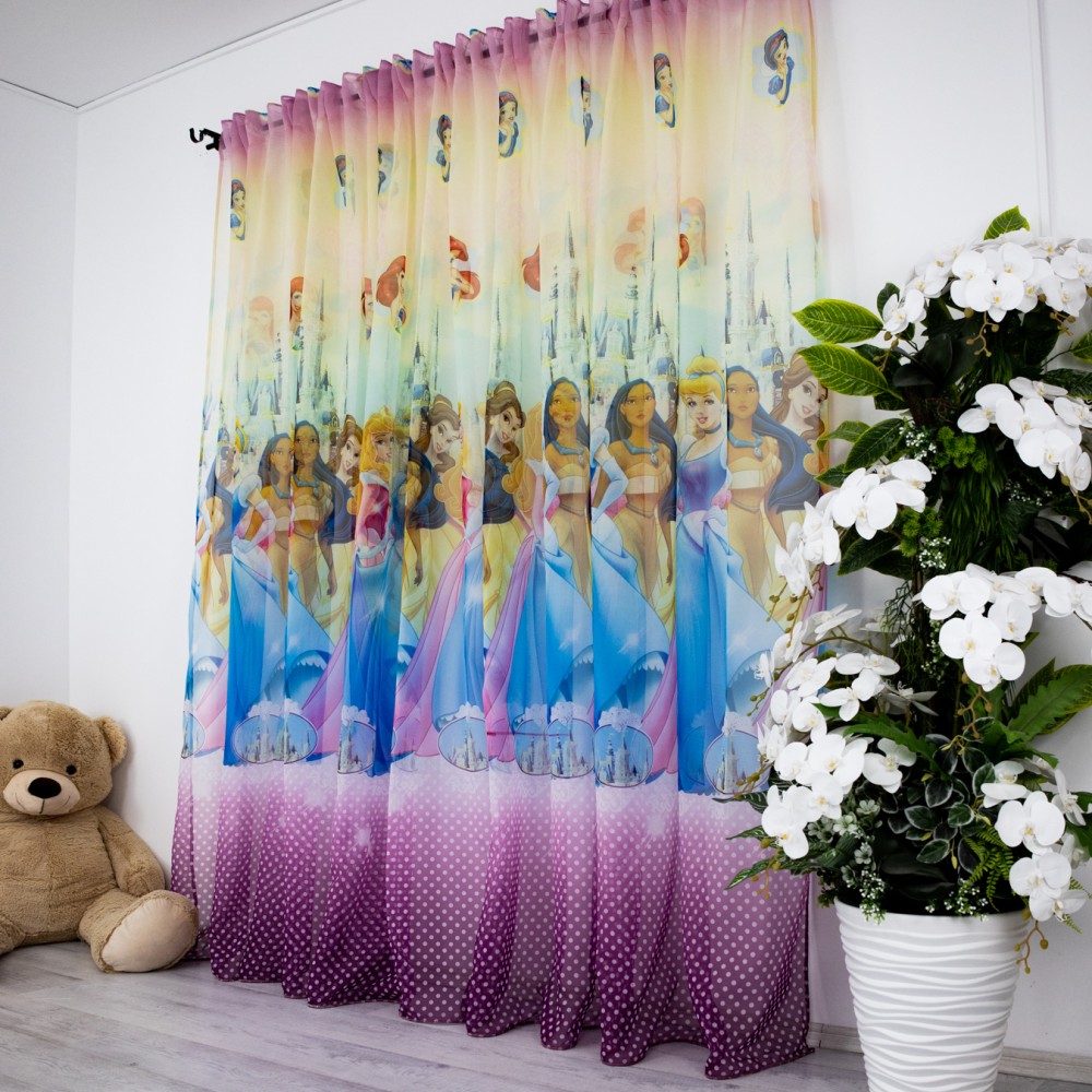Perdea pentru copii din matase -200cm latime x 270cm inaltime , rejansa pt. sina, printese – imagine 3