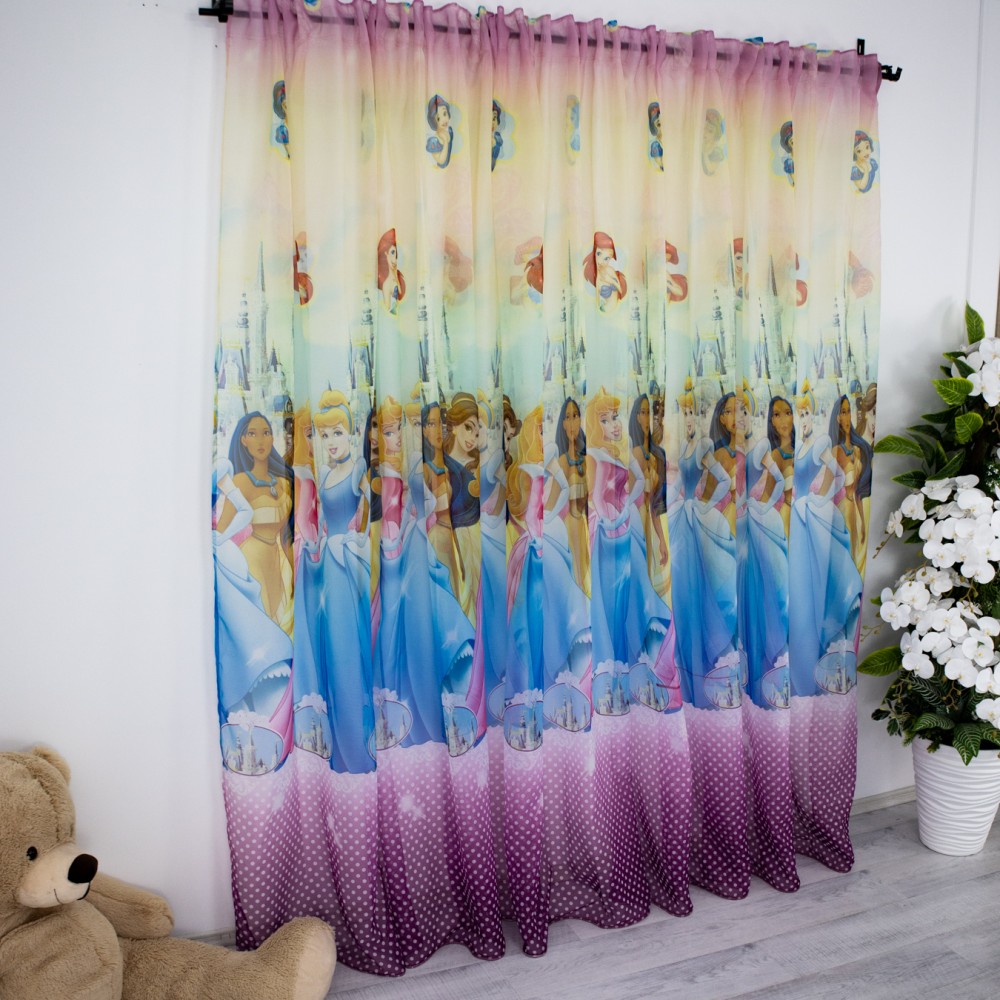Perdea pentru copii din matase -200cm latime x 270cm inaltime , rejansa pt. sina, printese – imagine 4