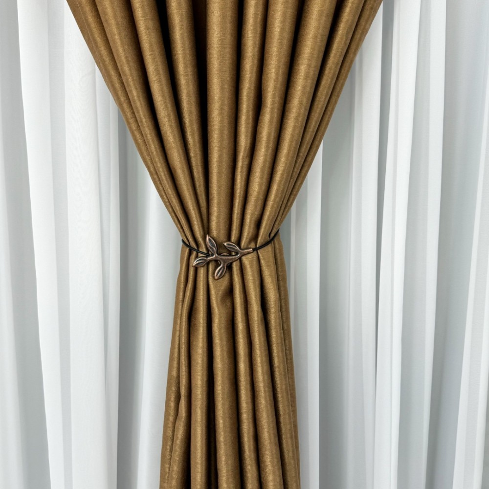Set 2 DraperiI Soft Touch - 200cm x 232cm, Rejansa pt. bara , Maro Bronz – imagine 8