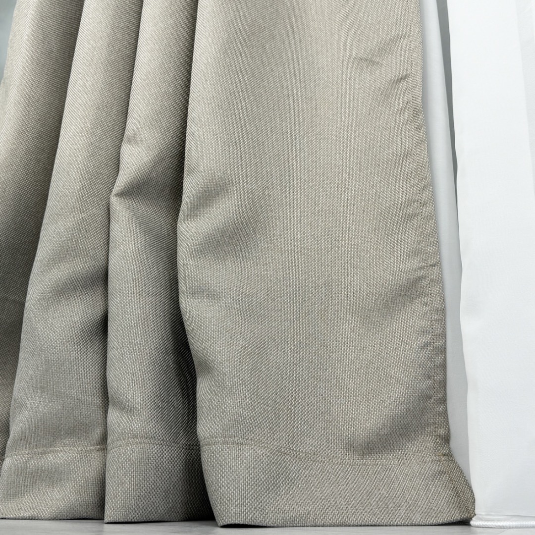 Set 2 Draperii HoReCa TEXTURATA tip IN , Grej, 2m latime x 232cm inaltime x rejansa pt bara - 4 | YEO