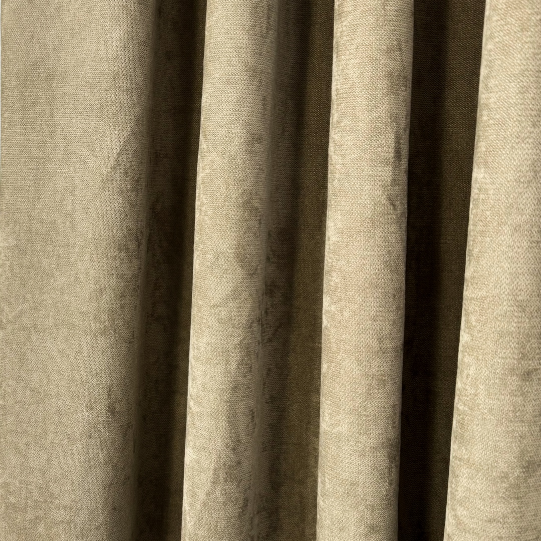 Draperie Blackout 80%, din Catifea cu Broderie, 140cm latime x 260cm inaltime, cu TIV LAT, Elite V1, Bej - 4 | YEO