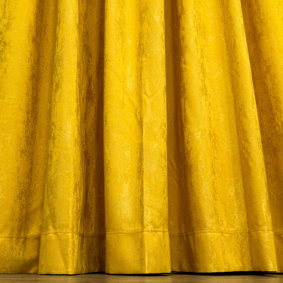 Draperie din Jacquard model Nisip, 140cm latime x 260cm inaltime, cu TIV LAT, GALBEN - 4 | YEO