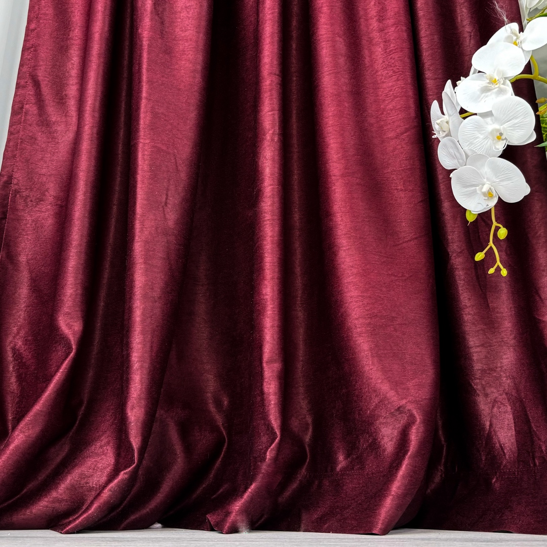 Draperie Soft Touch, cu Aspect Fin si Tenta Satinata, 140cm latime x 260cm inaltime, cu TIV LAT, Visiniu - 3 | YEO