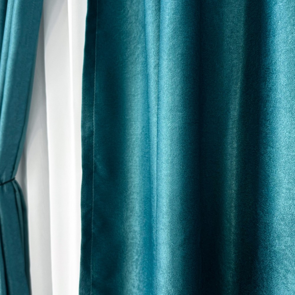 Set 2 Draperii Soft Touch - 200cm x 232cm , Rejansa pt. bara , Turquoise – imagine 4