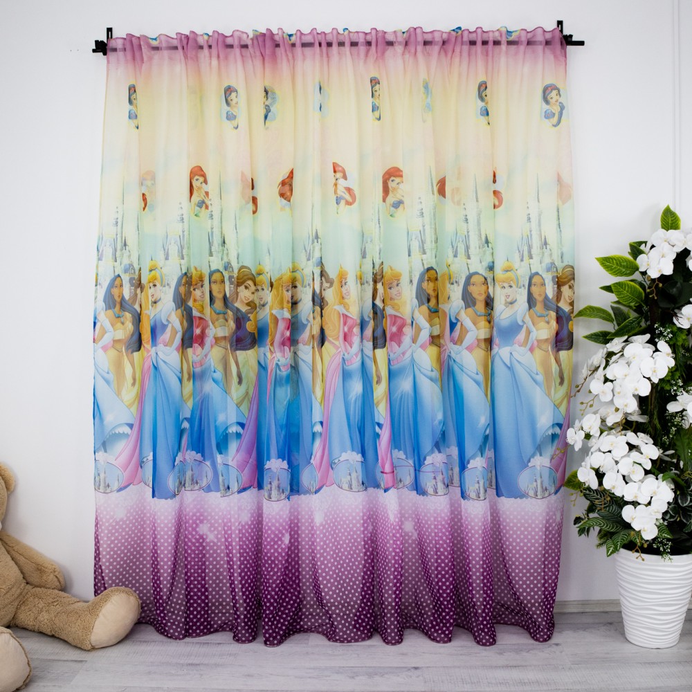 Perdea pentru copii din matase -200cm latime x 270cm inaltime , rejansa pt. sina, printese
