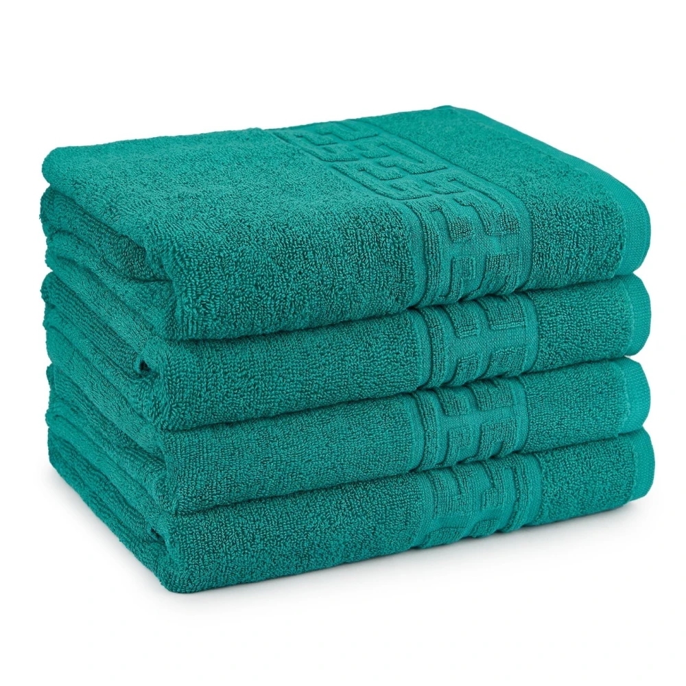 Set 4 prosoape medii 50x90cm, din 100% bumbac pakistanez, Verde