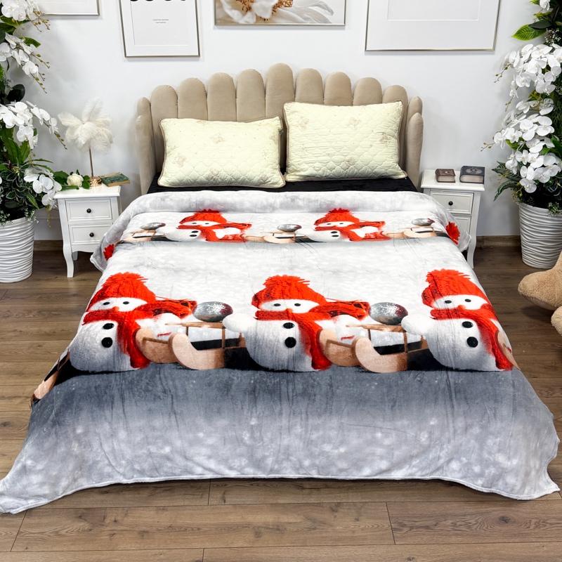Patura pufoasa cocolino 200x230cm, 240g/mp, Gri, Oameni de Zapada