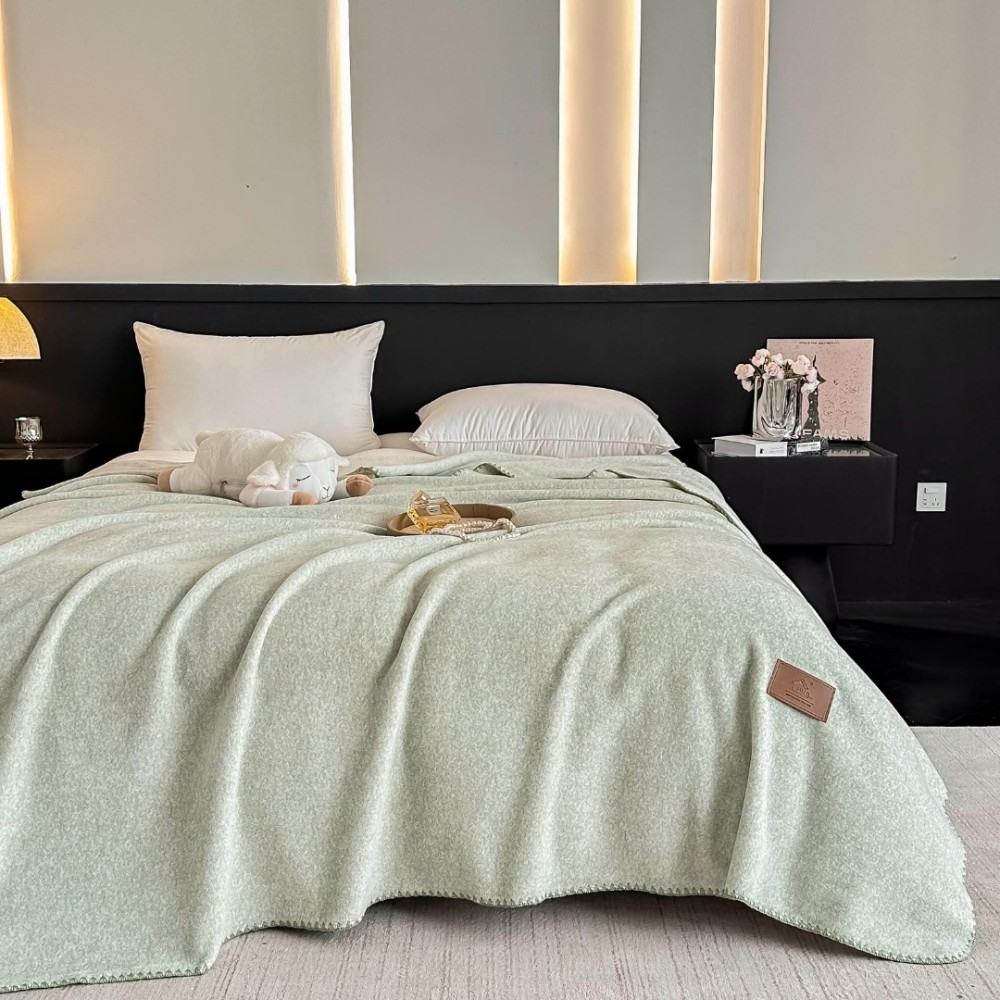 Patura Premium pt pat Dublu, Tip Casmir, 200x230cm - Menta