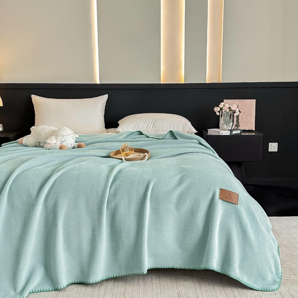Patura Premium pt pat Dublu, Tip Casmir, 200x230cm - Aqua