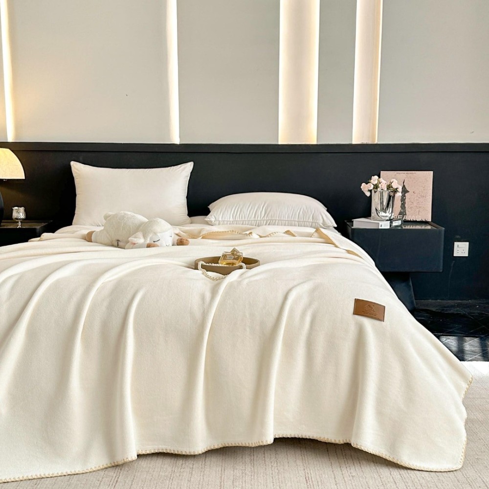 Patura Premium pt pat Dublu, Tip Casmir, 200x230cm - Crem