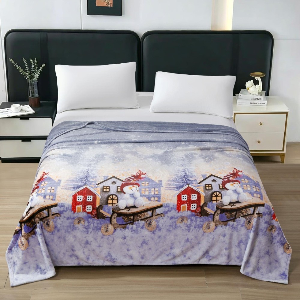 Patura pufoasa cocolino 200x230cm, 240g/mp, Gri, Oameni de Zapada si Casute