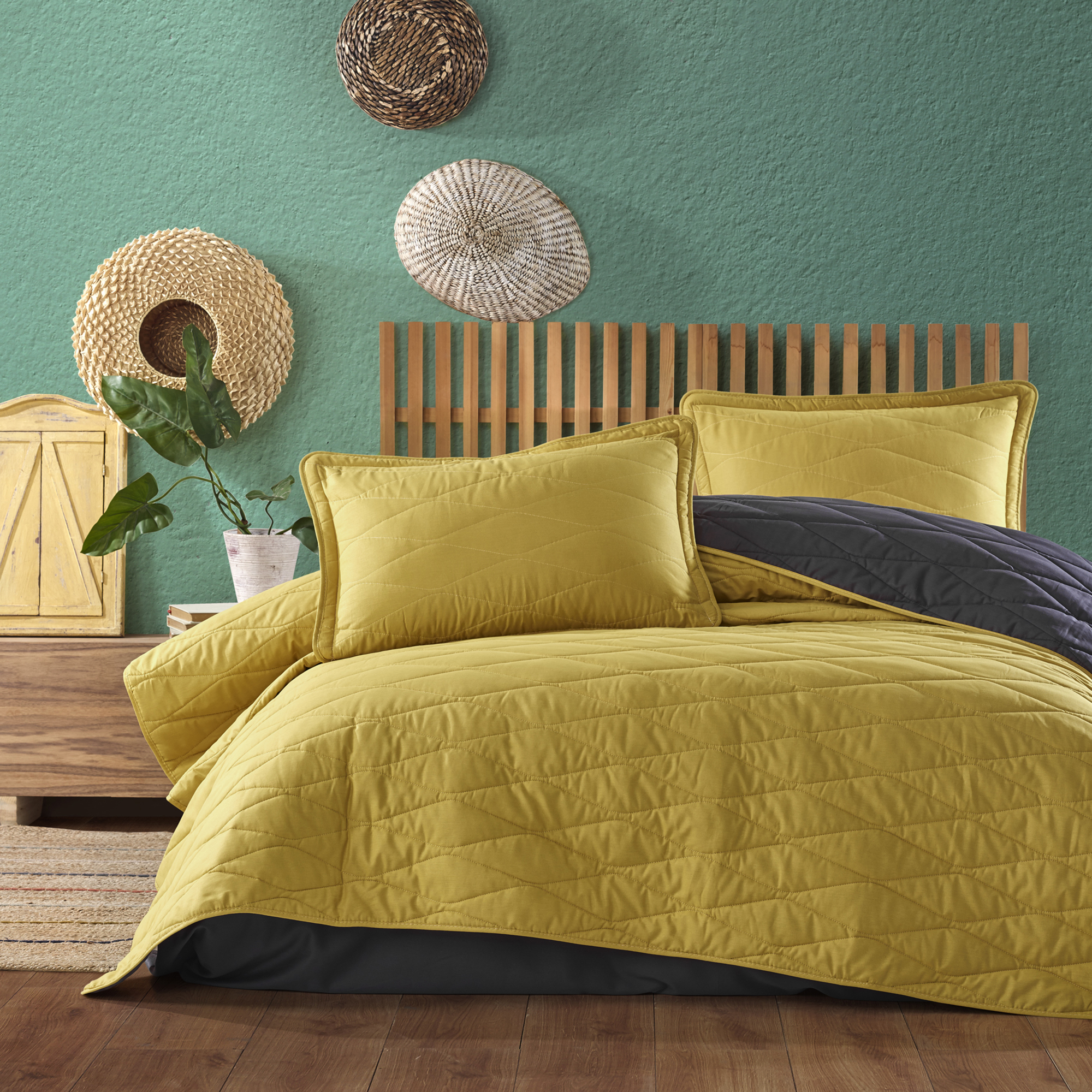 Set cuvertura de pat dublu, 3 piese, Bumbac 100%, 240x260cm, Clasy, LORNA V3
