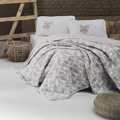 Set cuvertura de pat dublu, 3 piese, Bumbac 100%, 240x260cm, Clasy, RAVEN V1