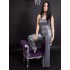 Compleu Sequins - maieu si pantalon evazat Silver Gun [2]