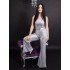 Compleu Sequins - maieu si pantalon evazat Silver [2]