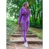 Trening din Catifea cu hanorac scurt Mov [3]
