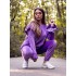 Trening din Catifea Lila cu volanase [3]
