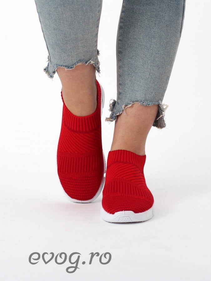 High Sneakers Stripes RED