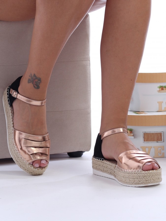 Sandale cu platforma medie Ciara CHAMPAGNE
