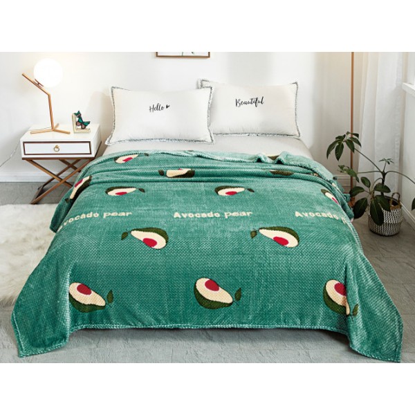 Patura pufoasa cocolino gofrata 200x230cm, 300gr, Verde Menta, Avocado [1]