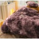 Lenjerie pat super pufoasa COCOLINO Fluffy cu ciucuri, 6 piese, Maro - Multicolor