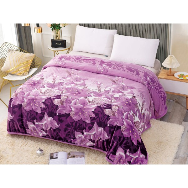 Patura CoCoLiNo, Jojo Home, 200x230cm, Mov-Lila, crini [1]