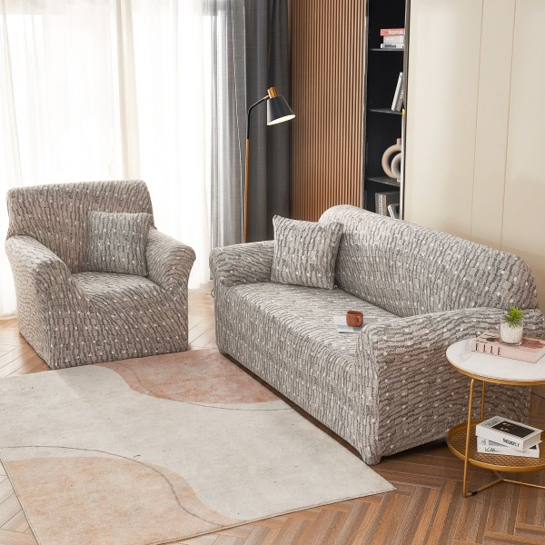 Husa Elastica Pentru Canapea 3 Locuri - L - Jojo Home, Gri, model clasic [1]
