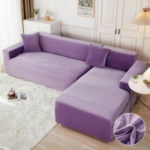 Set husa pentru coltar M + L, Catifea, Jojo Home, Lila