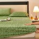 Cearsaf cu elastic COCOLINO, 180x200x25cm, 2 fete de perne, Jojo Home, model Tricotat, Verde