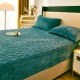 Cearsaf cu elastic COCOLINO, 180x200x25cm, 2 fete de perne, Jojo Home, model Tricotat, Turquoise