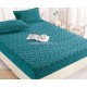 Cearsaf cu elastic COCOLINO, 180x200x25cm, 2 fete de perne, Jojo Home, model Tricotat, Turquoise