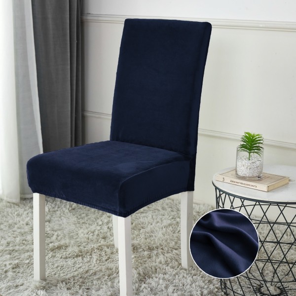 Set 6 huse universale pentru scaun din CATIFEA, Bleumarin [1]