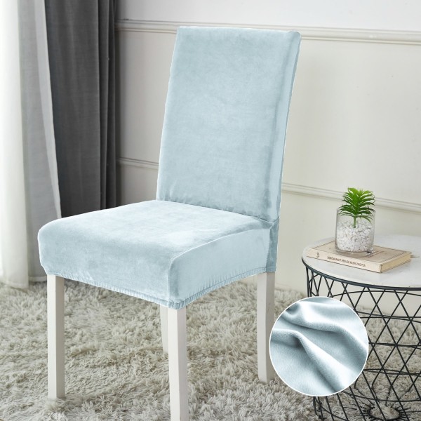 Set 6 huse universale pentru scaun din CATIFEA, Bleu [1]