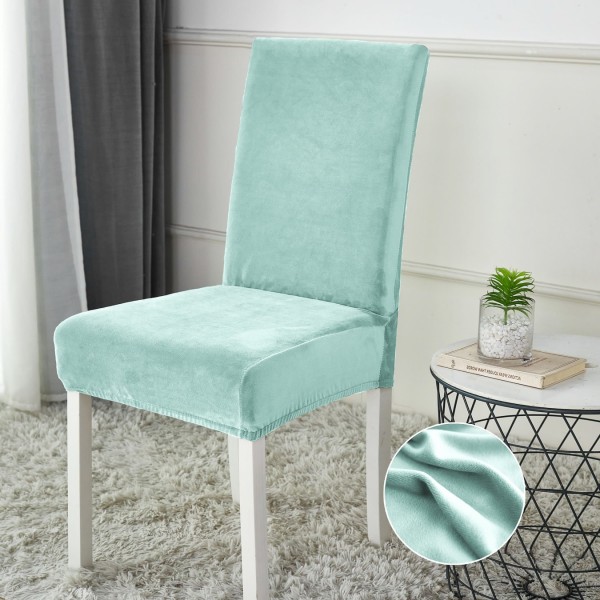 Set 4 huse universale pentru scaun din CATIFEA, Aqua [1]