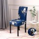 Set 6 huse universale pentru scaun - bleumarin flori
