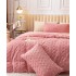 Lenjerie pentru pat dublu pufoasa CoCoLiNo, tip tricotaj, 4 piese, Roz [11]