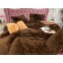 Lenjerie pat super pufoasa COCOLINO Fluffy 4 piese maro  [3]