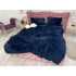 Lenjerie pat super pufoasa COCOLINO Fluffy 4 piese bleumarin  [3]