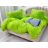 Lenjerie pat super pufoasa COCOLINO Fluffy 4 piese verde  [11]
