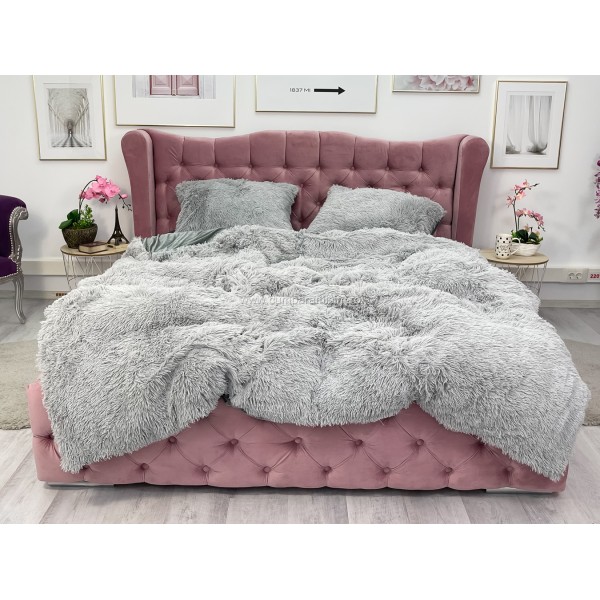 Lenjerie pat super pufoasa COCOLINO Fluffy 4 piese Gri deschis [1]