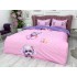 Lenjerie pat dublu,  IMPRIMEU 3D DIGITAL, IDENTIC CU POZA, Roz, catelusi [7]