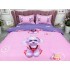 Lenjerie pat dublu,  IMPRIMEU 3D DIGITAL, IDENTIC CU POZA, Roz, catelusi [3]